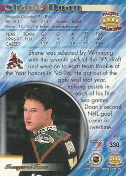 1997-98 Pacific Crown Collection - Emerald Green #330 Shane Doan Back