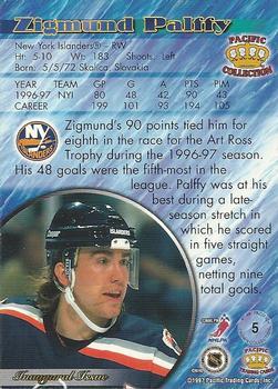 1997-98 Pacific Crown Collection - Ice Blue #5 Zigmund Palffy Back