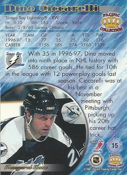 1997-98 Pacific Crown Collection - Ice Blue #15 Dino Ciccarelli Back