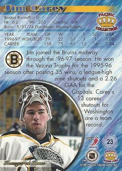 1997-98 Pacific Crown Collection - Ice Blue #23 Jim Carey Back