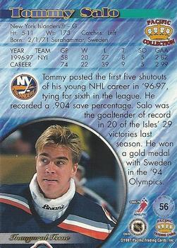 1997-98 Pacific Crown Collection - Ice Blue #56 Tommy Salo Back