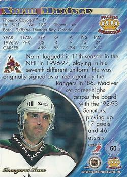 1997-98 Pacific Crown Collection - Ice Blue #60 Norm Maciver Back