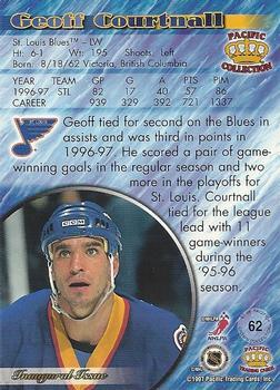 1997-98 Pacific Crown Collection - Ice Blue #62 Geoff Courtnall Back