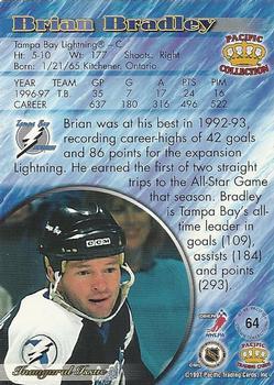 1997-98 Pacific Crown Collection - Ice Blue #64 Brian Bradley Back