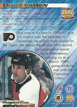 1997-98 Pacific Crown Collection - Ice Blue #77 Paul Coffey Back