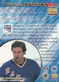 1997-98 Pacific Crown Collection - Ice Blue #99 Wayne Gretzky Back