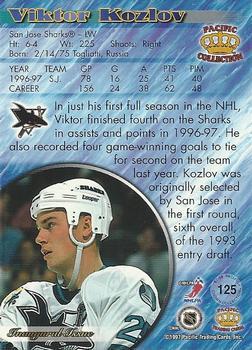 1997-98 Pacific Crown Collection - Ice Blue #125 Viktor Kozlov Back