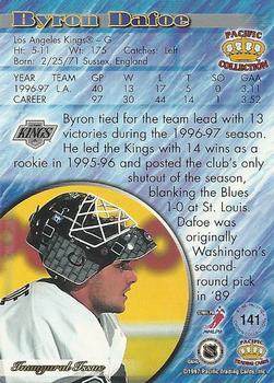 1997-98 Pacific Crown Collection - Ice Blue #141 Byron Dafoe Back