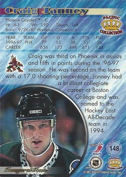 1997-98 Pacific Crown Collection - Ice Blue #148 Craig Janney Back