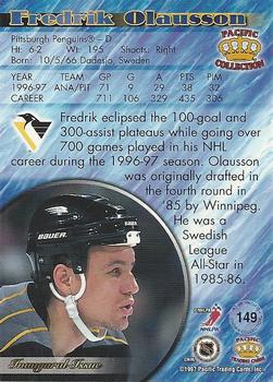 1997-98 Pacific Crown Collection - Ice Blue #149 Fredrik Olausson Back