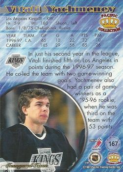 1997-98 Pacific Crown Collection - Ice Blue #167 Vitali Yachmenev Back
