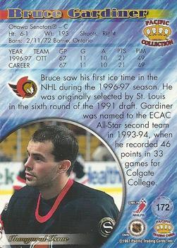 1997-98 Pacific Crown Collection - Ice Blue #172 Bruce Gardiner Back