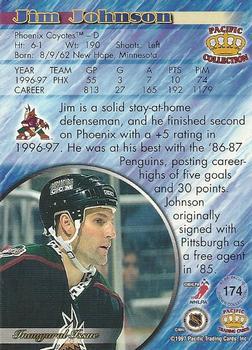 1997-98 Pacific Crown Collection - Ice Blue #174 Jim Johnson Back