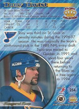 1997-98 Pacific Crown Collection - Ice Blue #254 Tony Twist Back