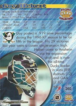 1997-98 Pacific Crown Collection - Ice Blue #260 Guy Hebert Back