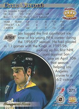 1997-98 Pacific Crown Collection - Ice Blue #271 Jan Vopat Back