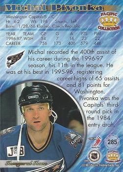 1997-98 Pacific Crown Collection - Ice Blue #285 Michal Pivonka Back