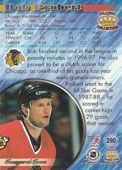 1997-98 Pacific Crown Collection - Ice Blue #290 Bob Probert Back