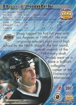 1997-98 Pacific Crown Collection - Ice Blue #297 Doug Zmolek Back