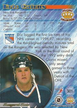 1997-98 Pacific Crown Collection - Ice Blue #301 Eric Cairns Back