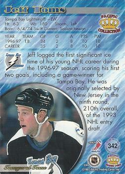 1997-98 Pacific Crown Collection - Ice Blue #342 Jeff Toms Back
