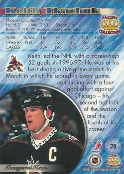 1997-98 Pacific Crown Collection - Red #28 Keith Tkachuk Back