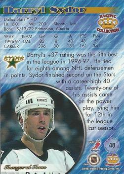1997-98 Pacific Crown Collection - Red #48 Darryl Sydor Back