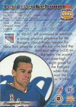 1997-98 Pacific Crown Collection - Red #57 Jeff Beukeboom Back