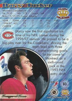 1997-98 Pacific Crown Collection - Red #83 Darcy Tucker Back