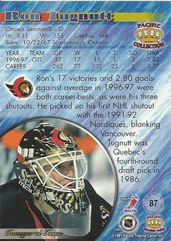 1997-98 Pacific Crown Collection - Red #87 Ron Tugnutt Back