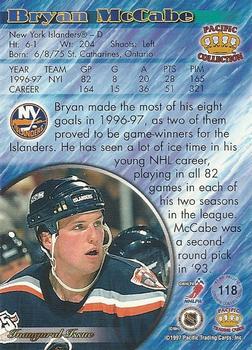 1997-98 Pacific Crown Collection - Red #118 Bryan McCabe Back