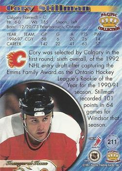 1997-98 Pacific Crown Collection - Red #211 Cory Stillman Back