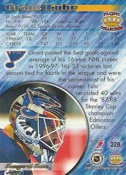 1997-98 Pacific Crown Collection - Red #228 Grant Fuhr Back
