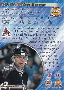 1997-98 Pacific Crown Collection - Silver #22 Mike Gartner Back