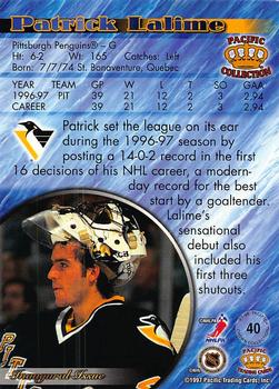 1997-98 Pacific Crown Collection - Silver #40 Patrick Lalime Back