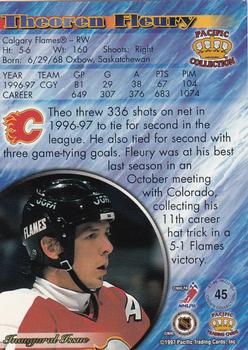 1997-98 Pacific Crown Collection - Silver #45 Theoren Fleury Back