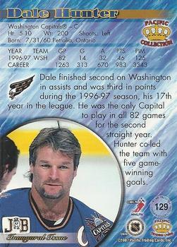 1997-98 Pacific Crown Collection - Silver #129 Dale Hunter Back