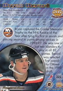 1997-98 Pacific Crown Collection - Silver #222 Bryan Berard Back