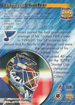 1997-98 Pacific Crown Collection - Silver #228 Grant Fuhr Back