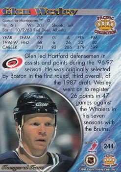 1997-98 Pacific Crown Collection - Silver #244 Glen Wesley Back
