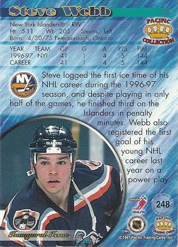 1997-98 Pacific Crown Collection - Silver #248 Steve Webb Back