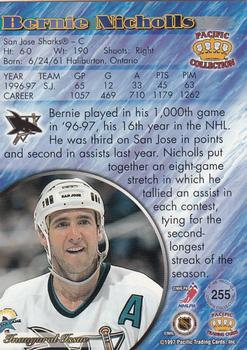 1997-98 Pacific Crown Collection - Silver #255 Bernie Nicholls Back
