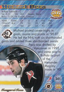 1997-98 Pacific Crown Collection - Silver #341 Michael Peca Back