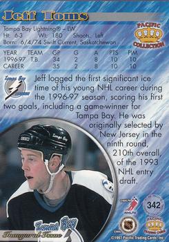 1997-98 Pacific Crown Collection - Silver #342 Jeff Toms Back