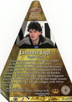 1997-98 Pacific Crown Royale - Cramer's Choice Jumbos Signed #9 Jaromir Jagr Back