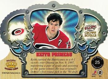 1997-98 Pacific Crown Royale - Ice Blue #25 Keith Primeau Back