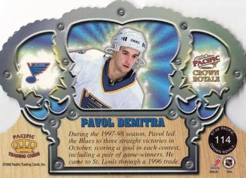 1997-98 Pacific Crown Royale - Ice Blue #114 Pavol Demitra Back