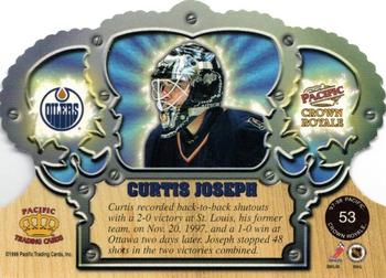 1997-98 Pacific Crown Royale - Silver #53 Curtis Joseph Back