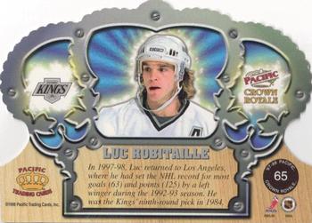 1997-98 Pacific Crown Royale - Silver #65 Luc Robitaille Back