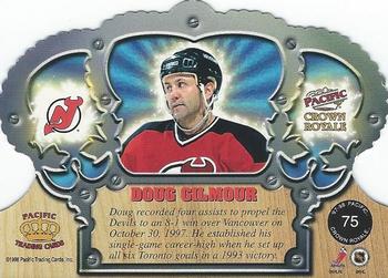 1997-98 Pacific Crown Royale - Silver #75 Doug Gilmour Back